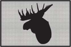 Moose Profile Silhouette Door Mats