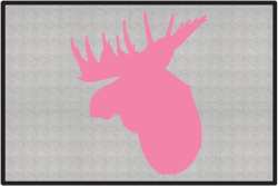 Moose Profile Silhouette Door Mats