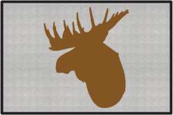 Moose Profile Silhouette Door Mats