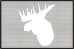 Moose Profile Silhouette Door Mats