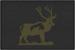 Bull Elk Silhouette Door Mats