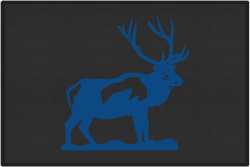 Bull Elk Silhouette Door Mats