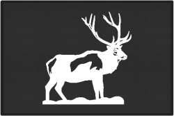 Bull Elk Silhouette Door Mats