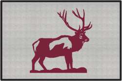 Bull Elk Silhouette Door Mats