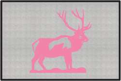 Bull Elk Silhouette Door Mats