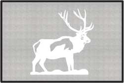 Bull Elk Silhouette Door Mats