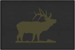 Bugling Elk Silhouette Door Mats