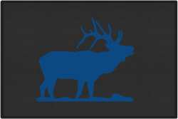 Bugling Elk Silhouette Door Mats