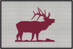 Bugling Elk Silhouette Door Mats