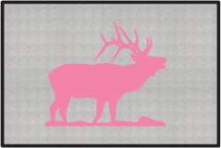 Bugling Elk Silhouette Door Mats