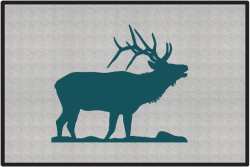 Bugling Elk Silhouette Door Mats