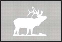 Bugling Elk Silhouette Door Mats