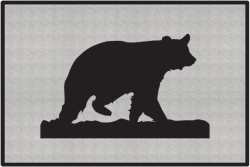 Ramblin' On Bear Silhouette Door Mats