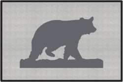 Ramblin' On Bear Silhouette Door Mats