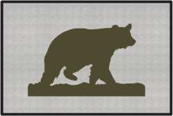 Ramblin' On Bear Silhouette Door Mats