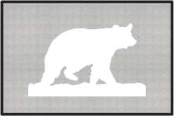 Ramblin' On Bear Silhouette Door Mats