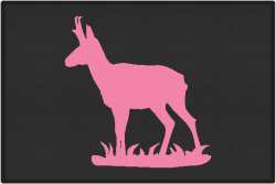 Pronghorn Antelope Silhouette Door Mats