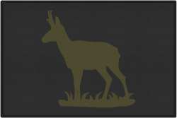 Pronghorn Antelope Silhouette Door Mats