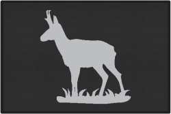 Pronghorn Antelope Silhouette Door Mats