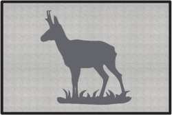 Pronghorn Antelope Silhouette Door Mats