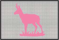 Pronghorn Antelope Silhouette Door Mats