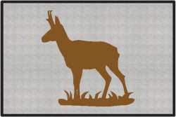 Pronghorn Antelope Silhouette Door Mats