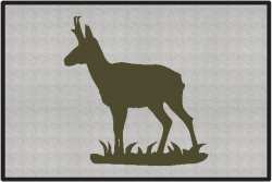 Pronghorn Antelope Silhouette Door Mats