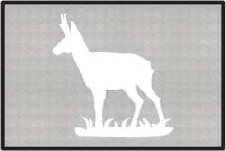 Pronghorn Antelope Silhouette Door Mats