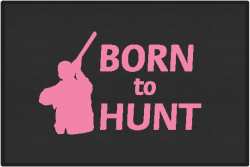 Born to Hunt Shotgun Silhouette Door Mats