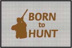 Born to Hunt Shotgun Silhouette Door Mats