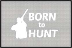 Born to Hunt Shotgun Silhouette Door Mats