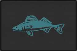 Walleye Silhouette Door Mats