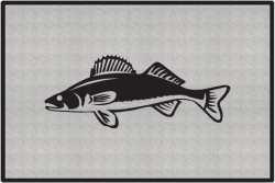 Walleye Silhouette Door Mats