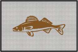 Walleye Silhouette Door Mats