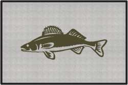 Walleye Silhouette Door Mats