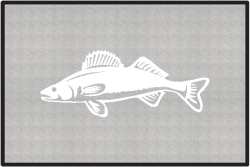 Walleye Silhouette Door Mats