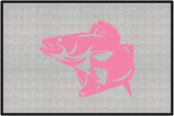 Walleye Striking Silhouette Door Mats