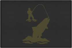 Spring Creek Rainbow Trout Silhouette Door Mats