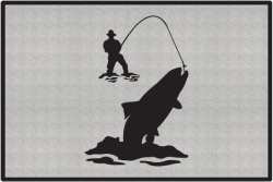 Spring Creek Rainbow Trout Silhouette Door Mats