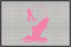 Spring Creek Rainbow Trout Silhouette Door Mats