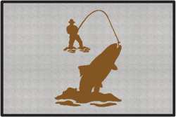 Spring Creek Rainbow Trout Silhouette Door Mats