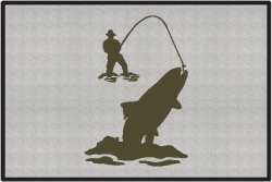 Spring Creek Rainbow Trout Silhouette Door Mats