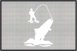 Spring Creek Rainbow Trout Silhouette Door Mats