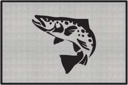 Brown Trout Silhouette Door Mats