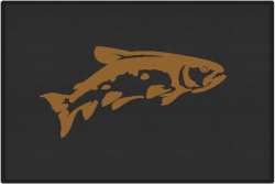 Leaping Trout Silhouette Door Mats