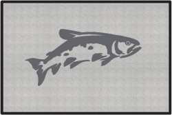 Leaping Trout Silhouette Door Mats