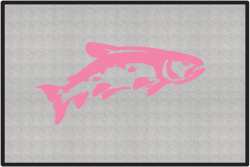 Leaping Trout Silhouette Door Mats