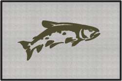 Leaping Trout Silhouette Door Mats