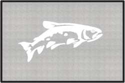 Leaping Trout Silhouette Door Mats