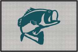 Bass Jumping Silhouette Door Mats